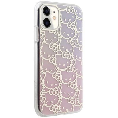 4. Hello Kitty IML Gradient Electrop Crowded Kitty Head Hülle für iPhone 11 / Xr – Pink