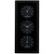 2. Uhr, Wecker, Thermometer, Hygrometer, 26 x 5 x 12 cm, Articosa, Schwarz