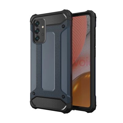 Hybrid Armor robuste TPU/PC Panzer Handyhülle Hard Case für Samsung Galaxy A72 4G blau