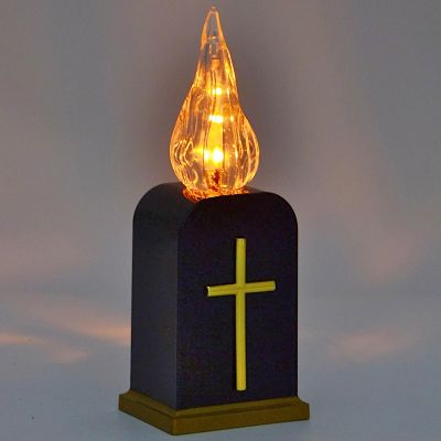 4. Batteriebetriebene LED-Kerze mit Timer-Laterneneinsatz, 16 cm