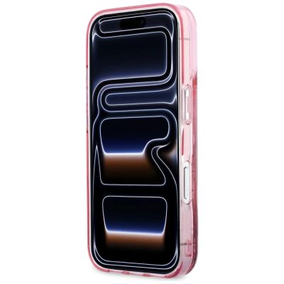 5. Karl Lagerfeld Flüssigglitzer-MagSafe-Hülle mit Karl-Schriftzug-Logo für iPhone 17 Pro – Pink