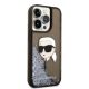4. Karl Lagerfeld Glitzer Karl's Head Hülle für iPhone 14 Pro Max – Schwarz