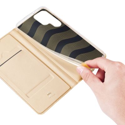 8. Dux Ducis Skin Pro booktype case schutzhülle aufklappbare hülle für Samsung Galaxy S22 Ultra golden