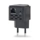 GEMBIRD WLAN-Repeater Mini WNP-RP300-03-BK B/G/N300 + RJ45-Buchse, für 230-V-Steckdose, Schwarz