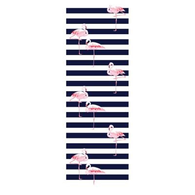 2. GRÜNBLAUER KLASSISCHER BEECHEN-DECKSTUHL MIT FLAMINGO-DRUCKMUSTER GB183 FLAMINGO