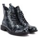 4. Damen-Ankle-Boots aus Lackleder, grau, S.Barski HY62-8140