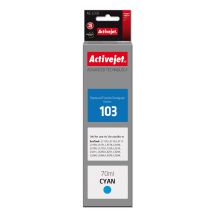 Activejet AE-103C Tintenflasche (Ersetzt Epson 103 C13T00S24A; Supreme; 70 ml; Blau)
