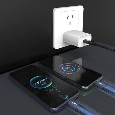 6. Dudao L3F 2in1 Kabel 100W 1,2m 2 x USB-C - Schwarz