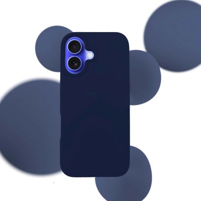 7. 3mk Silikonhülle für iPhone 16 Plus - Marineblau