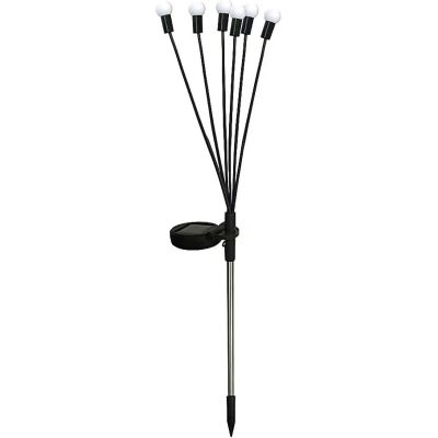 12. Solarlampe, die im Wind tanzt, weiße Kugeln, 6 LEDs, 72 cm