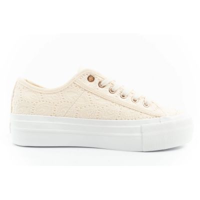 4. Lee Cooper Damen-Schnürsneakers beige Plateau
