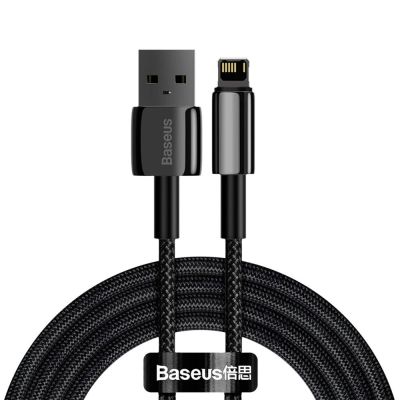 Baseus Tungsten kabel USB - Lightning 2,4 A 2 m schwarz (CALWJ-A01)
