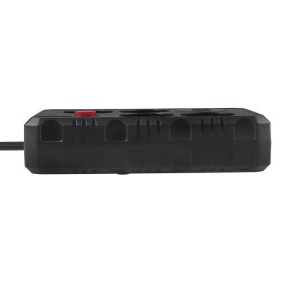 2. MACLEAN Steckdosenleiste, Verlängerungskabel mit 4 Steckdosen + 3 USB-Anschlüssen, 110–240 V Wechselstrom, 50/60 Hz, max. 2,1 A, 2500 W, 1,5 m, Schwarz, MCE392 B
