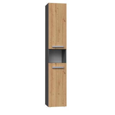 2. Badezimmerschrank NEL I 31x30xH174 anthrazit/artisan