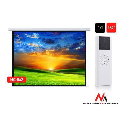 2. Maclean MC-562 Leinwand (Deckenmontage; elektrisch einziehbar; 1:1; 167,0")