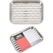 Grillplatte 34x24cm Edelstahl