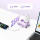 3. Orico PDC25 25W 6-in-1 Steckdosenleiste 2x Netzanschluss + 2x USB-A + 2x USB-C - Lila