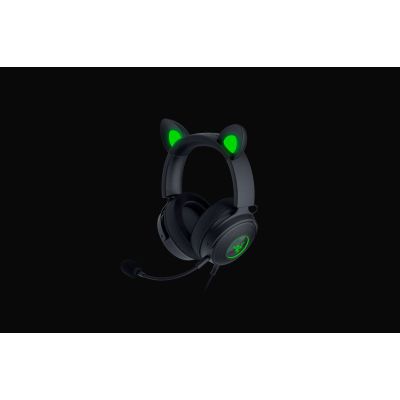 7. Razer Wired, On-Ear, Schwarz, Gaming-Headset, Kraken V2 Pro, Kitty Edition