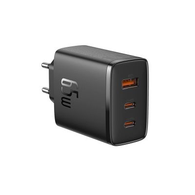 3. Baseus Cube Pro 65W GaN-Ladegerät 2x USB-C USB-A - Schwarz