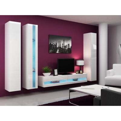 4. VIGO NEUES Regal 180/40/30, weiß/glänzend weiß