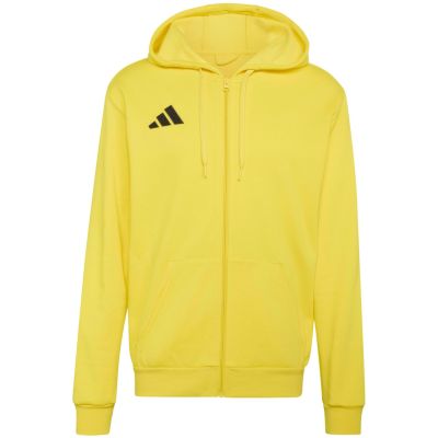 2. adidas Entrada 26 Kapuzenpullover mit durchgehendem Reißverschluss für Herren, Gelb, KF8964