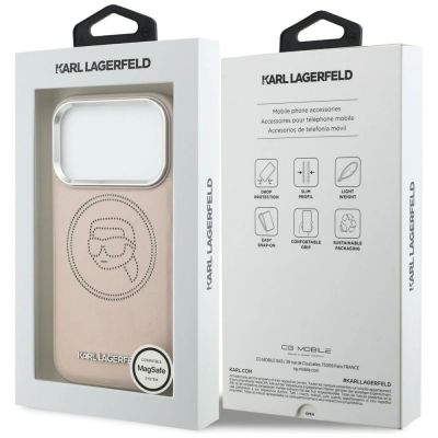8. Karl Lagerfeld K Head Point Logo MagSafe Hülle für iPhone 17 Pro Max – Pink