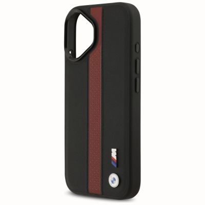 6. BMW M MagSafe Hülle mit perforiertem Streifenlogo für iPhone 17 – Rot