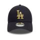 2. New Era 9FORTY MLB LA Los Angeles Dodgers Metallic Navy Strapback Cap - 60595193