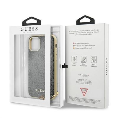 7. Guess GUHCN61GF4GGR iPhone 11 6.1" / Xr Grau/Grau Hartschale 4G Charms Collection