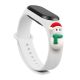 Strap Xmas für Xiaomi Mi Band 3 / 4 Weihnachts-Silikonarmband mit Schneemann - Weiß