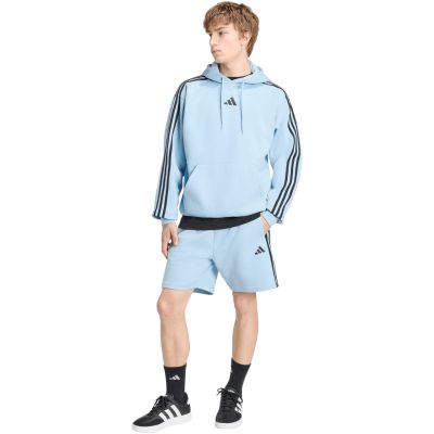 6. Herren-Sweatshirt adidas Essentials 3-Stripes Fleece Hoodie hellblau KY4170
