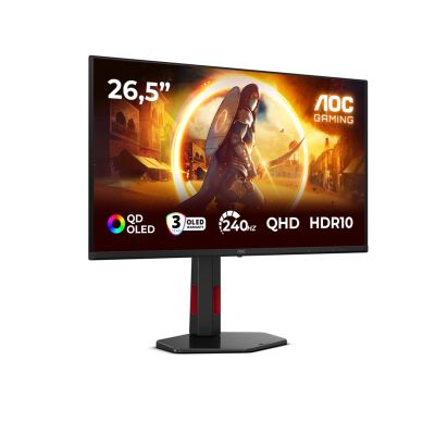 2. AOC G4 Q27G4ZDR Computermonitor 67,3 cm (26,5") 2560 x 1440 px Quad HD QD-OLED Schwarz, Rot