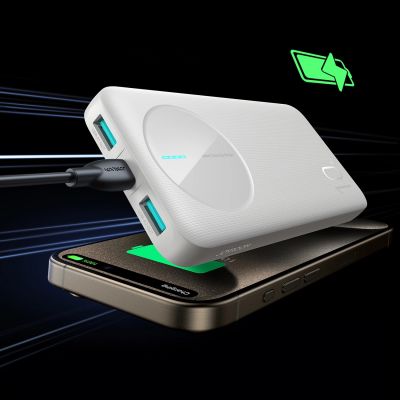 11. Powerbank Joyroom JR-PBF12 10000mAh 2.4A 2x USB-A 1x USB-C - weiß