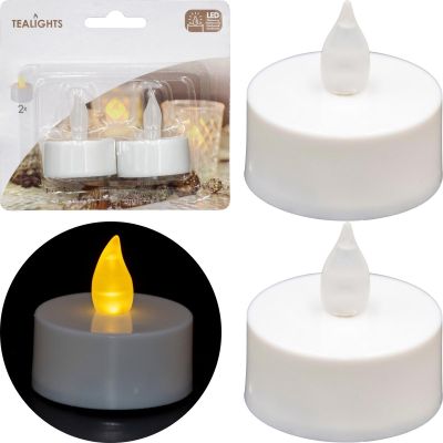 15. SET MIT 2 LED-TEELICHTERN