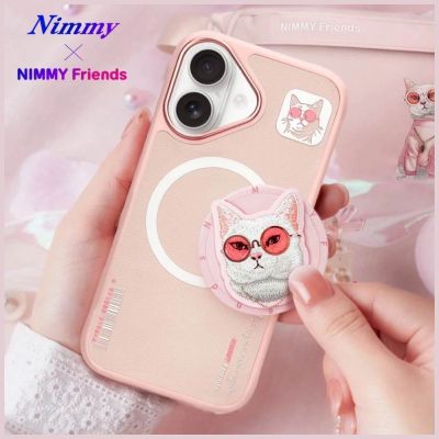 16. Nimmy Glasses Cool Cat MagSafe Case für iPhone 16 - Rosa