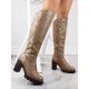 7. M. Daszyński Stiefel mit Blockabsatz W SAN29B SA218-4