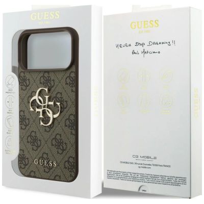 8. Guess 4G Big Logo Hülle für iPhone 17 Pro / 18 Pro - Braun