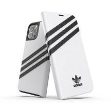 Adidas OR Booklet Case PU für iPhone 12 / 12 Pro 6.1" - weiß und schwarz