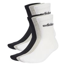 Adidas Linear Crew Socken, gepolstert, 6 Stück, JL6095