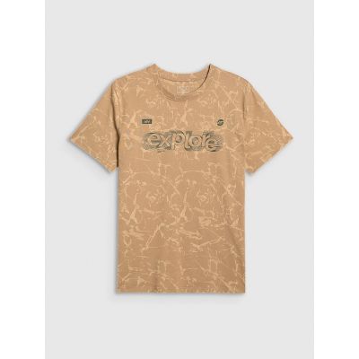 7. Herren-T-Shirt mit Aufdruck, regulär, Größe 4F 4FRAW25TTSHM3379-83A