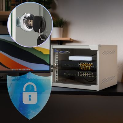 12. Extralink LITE 6U 10 280X310 Wandmontage-Rackgehäuse Grau