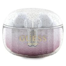 Guess Glitter Gradient TWS Bluetooth-Kopfhörer + Dockingstation – Pink