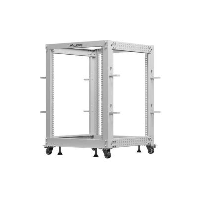 3. LANBERG 19" 15U 600x600-1100 OR01-6115-S Rack-Schrank, verstellbar, grau