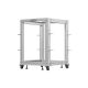 3. LANBERG 19" 15U 600x600-1100 OR01-6115-S Rack-Schrank, verstellbar, grau