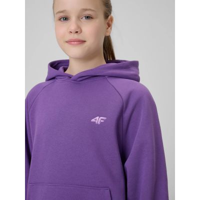 4. Lockerer Mädchen-Sweatshirt mit Kapuze 4F 4FJRSS26TSWSF3040-50S