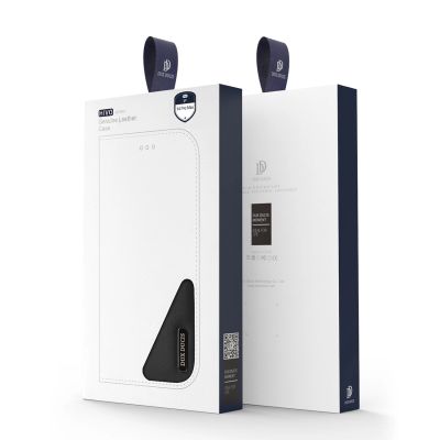 5. Dux Ducis Hivo echt Leder booktype case schutzhülle aufklappbare hülle für iPhone 14 Pro Max braun