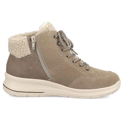 40. Beige Damen-Lederboots, wasserdicht – Rieker L7701-24