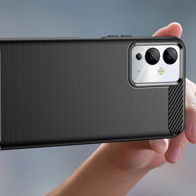 5. Carbon Case Hülle für Infinix Note 12i flexible Silikon Carbon Hülle schwarz