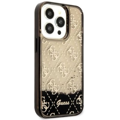 4. Guess GUHCP14LLC4PSGK iPhone 14 Pro 6.1" schwarz/schwarz Hardcase Liquid Glitter 4G Transculent