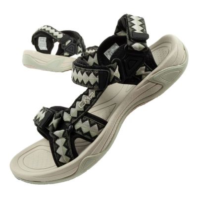 CMP Hamal Damensandalen mit Klettverschluss und Trekkingsohle, grün